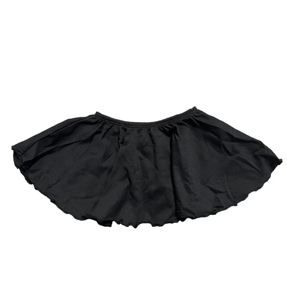 NEW The Leotard Boutique 6/7 Black Ruffle Leo & Dance Skirt